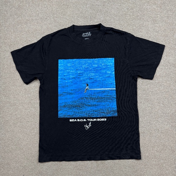 SZA Graphic T Shirt Women's Size S Black Short Sleeve Oversize Tour Tee - Picture 1 of 8